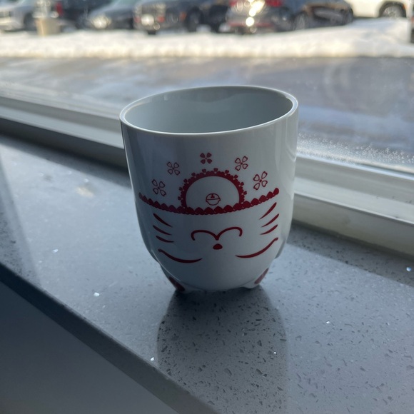 Other - Red and White Cat Design Ceramic Mug